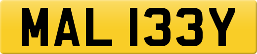 MAL 133Y private number plate